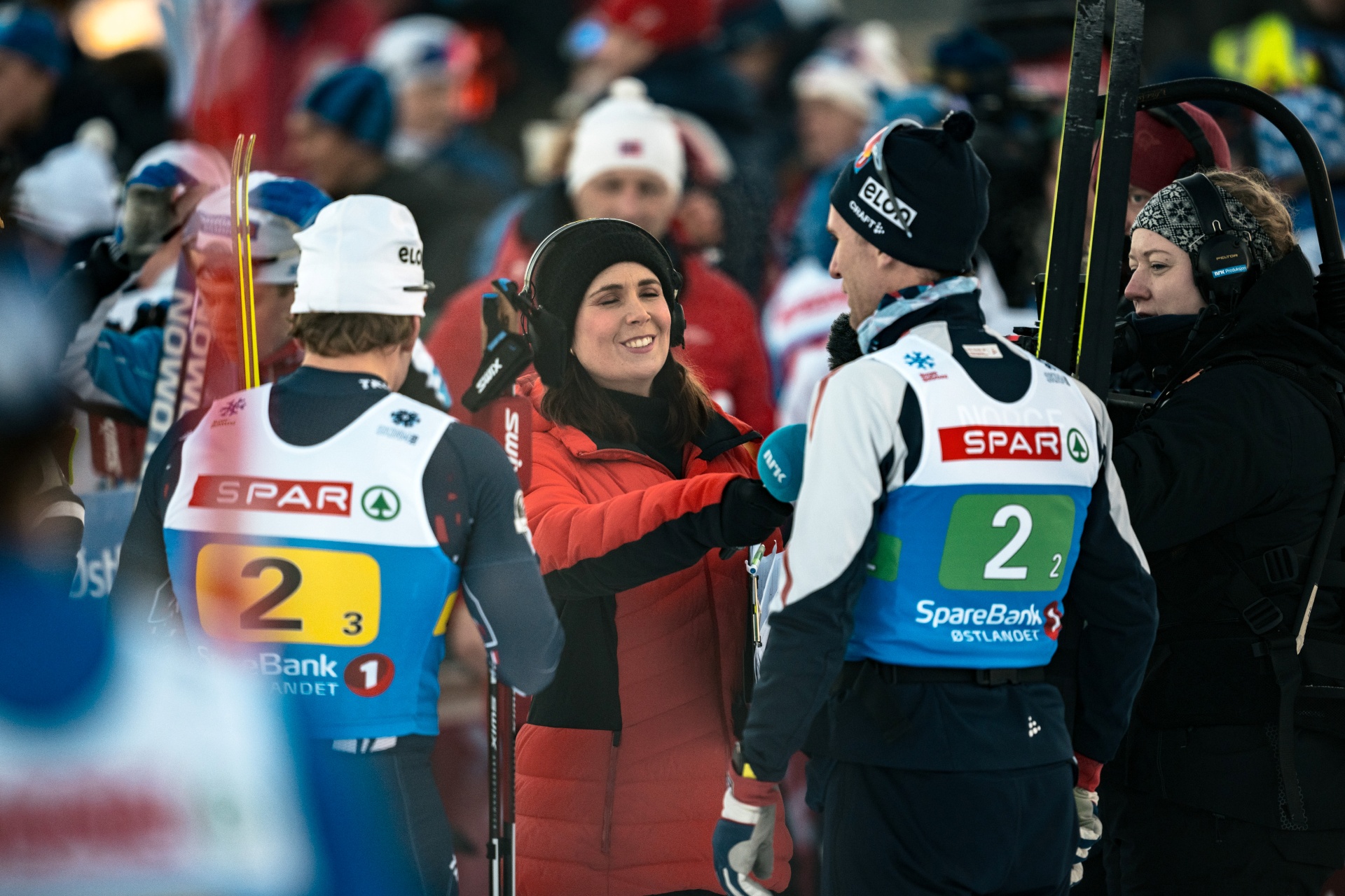 NRK intervjuer langrennsløpere 